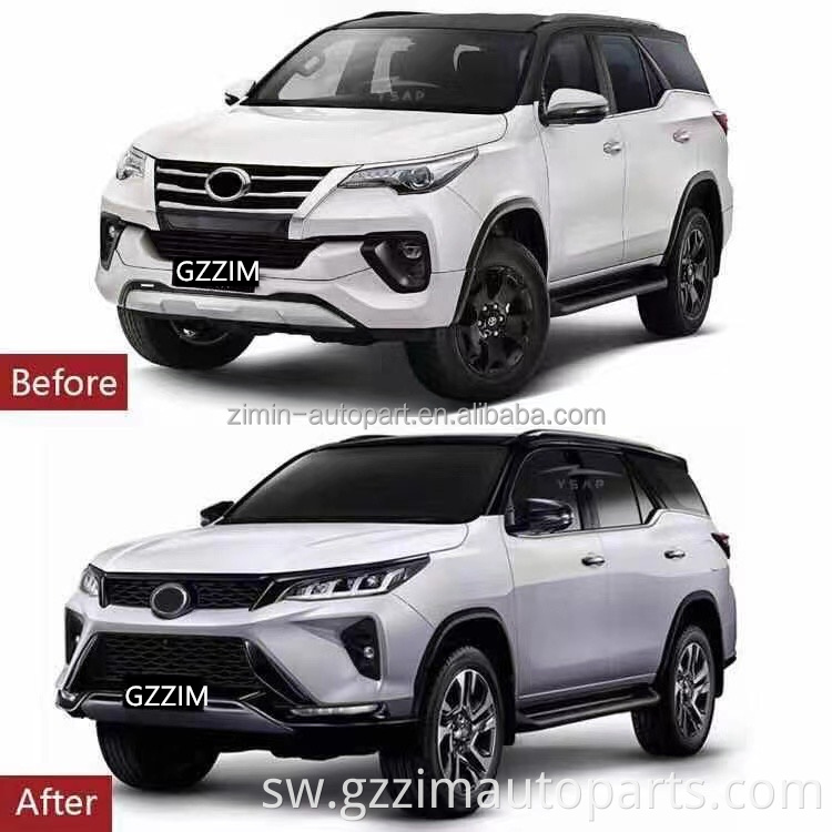 high quality car front facelift upgrade kit for fortuner 2016 upgrade to fortuner 2020